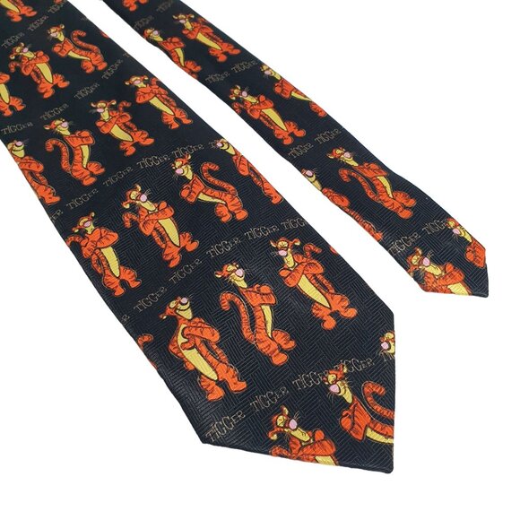 Disney Tigger Necktie Men Featuring Winnie The Pooh Vintage Collectable Cartoon - Picture 2 of 5
